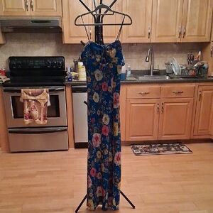 Express Navy Floral Maxi Dress